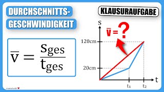 Gleichförmige Bewegung  Durchschnittsgeschwindigkeit [upl. by Malda]