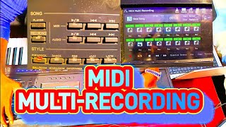 How to MultiRecord a Midi on PSR SX700 [upl. by Deenya118]