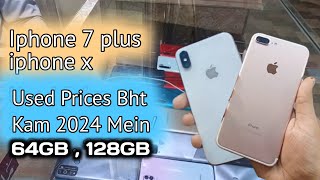 Iphone X used price in 2024  iphone 7 plus used price  used iphones under 40000 pta approved [upl. by Risley]