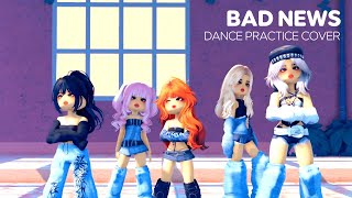 KissMeMore  Bad News — DANCE PRACTICE  ROBLOX KPOP [upl. by Aizatsana]