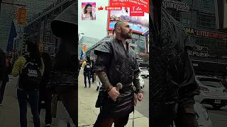 Ragnar Lothbrok in street fashion with traditional viking warrior style vikings fyp fypシ゚viral [upl. by Prinz525]