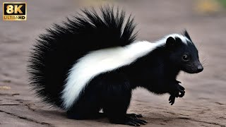 Skunk  Pet skunk  Dead skunk in the middle of the road  Skunk spraying  skunk sounds [upl. by Cofsky]