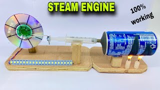 How to make steam engine at home very easy  How to convert energy into electricity  free energy [upl. by Vincent]