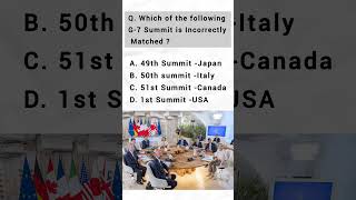 Summit G7 related questions current g7 summit [upl. by Brosine]