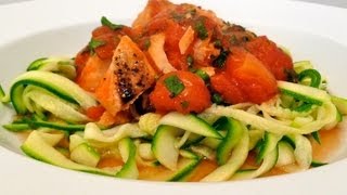 Spicy Salmon with Courgette Spaghetti CookAlong Video Part 1 [upl. by Uv]