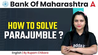 Bank of Maharashtra Recruitment 2023  English HOW TO SOLVE PARAJUMBLE [upl. by Tunnell]