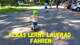 Klaas lernt Laufrad fahren ❤ shorts [upl. by Peterus467]