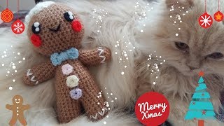 AMIGURUMI BISCOTTO OMINO DI PAN DI ZENZERO GINGERBREAD MAN TUTORIAL [upl. by Samid]