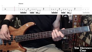 The Distance by Cake  Bass Cover with Tabs PlayAlong [upl. by Ellenyl]