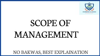 Scope of Management  Management ke scope hindi me [upl. by Macur287]