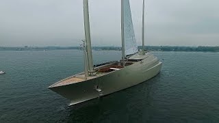 Sailing Yacht A first sailtest Remake [upl. by Aisetra650]