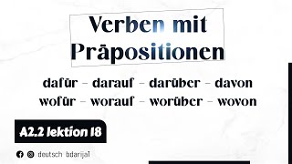 A22 Menschen  Lektion 18  Verben mit Präpositionen  dafür  darauf  darüber [upl. by Ecylahs]