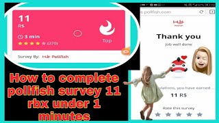 How to COMPLETE 11 Coin RBX POLLFISH SURVEY 2021 [upl. by Elgar]