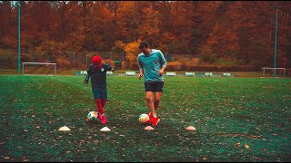 Fake Rabona soccer skills drills [upl. by Miltie904]