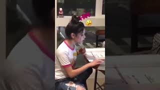 Jenna doing Her homework THEN  Jenna Ortega funny moment  Jenna Ortega Bloopers  BTS of Wednesday [upl. by Yssej44]