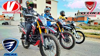 Veloci Xeverus Pro XR 300 vs Vento Cross Max 250 Pro vs Italika DM250X¡Llegó la Hora🤯 [upl. by Refynnej]