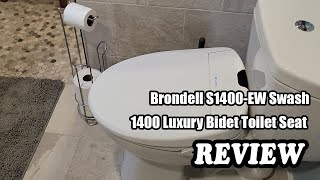 Brondell S1400EW Swash 1400 Luxury Bidet Toilet Seat  Review 2022 [upl. by Adyam]