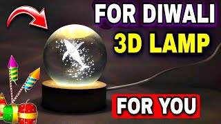 BEST DIWALI DECORATION quot3D Crystal Ball Night Lampquot Review  3D Creative Visualization Lamp [upl. by Ardene]