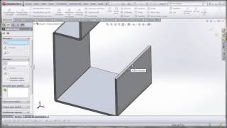 Aula 40 SolidWorks 2013 Chapas metálicas Flanges arestas  Marcelo Pereira [upl. by Nart]