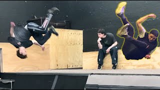 the boys do CRAZY parkour flips [upl. by Naedan]