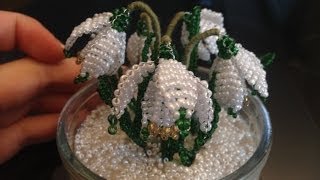 ПОДСНЕЖНИКИ ИЗ БИСЕРА Часть 33 BEADED Snowdrops DIY БИСЕРОПЛЕТЕНИЕ ДЛЯ НАЧИНАЮЩИХ [upl. by Anahir]