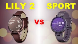 Garmin Lily 2 vs Garmin Lily Sport  Full Specs Compare Smartwatches [upl. by Emerald]