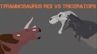 Tyrannosaurus rex VS Triceratops [upl. by Yniffit]