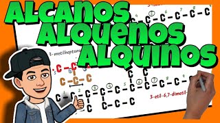 🔴 ALCANOS ALQUENOS y ALQUINOS  Nomenclatura y formulación orgánica [upl. by Osbert]