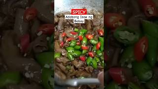 SPICY ADOBONG ISAW NG BABOY  ULAM  PULUTAN IDEAS  short filipinofood erhictv [upl. by Nrubloc]