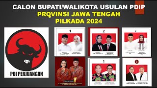 PDIP CALON BUPATI WAKIL BUPATI CALON WALIKOTA WAKIL WALIKOTA PROVINSI JAWA TENGAH TAHUN 2024 [upl. by Earej923]