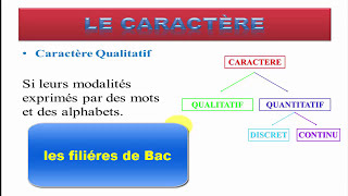 Statistique Descriptive partie 2 Le Caractère [upl. by Suicul]