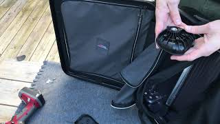 Echolac Shogun Luggage Wheel Replacement Demo [upl. by Adlai]