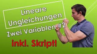 Lineare Ungleichung in zwei Variablen graphisch bestimmen  Theorie amp Beispiele mit SKRIPT [upl. by Anyl]