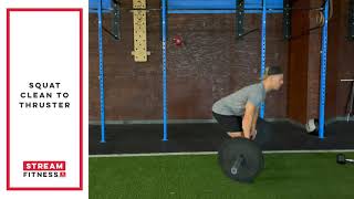 CrossFit Movements  How to do a Squat Clean to Thruster Cluster [upl. by Ecirb742]