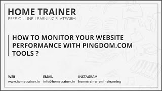 Pingdom Tutorials  How To Monitor Your Website Performance with Pingdomcom Tools [upl. by Oirogerg]