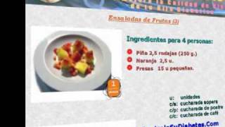 Recetas Dieta Para Diabeticos  4 Recetas de Ensaladas de frutas [upl. by Neilla]