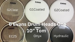 Need New Heads 6 Different Evans Drum Heads on A 10” Yamaha Recording Custom Tom Review and Demo [upl. by Lebezej35]