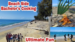 Mini goa 💜Bachelors Cooking in Beach  Vlog Tamil  bbq Chicken varkalabeach vlog goa minigoa [upl. by Eniagrom]