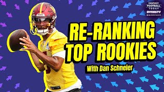 Rooks on the Rise  Reranking the top 24 rookies for dynasty with Dan Schneier [upl. by Dnama]