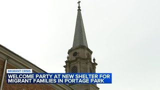 Shelter for migrants in families opens at St Bartholomew Church in Portage Park [upl. by Lupe420]