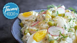 Kartoffelsalat mit selbstgemachter Mayonnaise ohne Ei [upl. by Nnail]