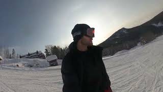 Best place to snowboard in Minnesota Lutsen Mountains overlooking th [upl. by Dyanne87]