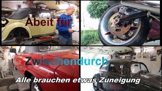 VW KäferAlfa RomeoHarley Arbeiten nach der Restauration oder dem Umbau fallen meistens an [upl. by Castor]