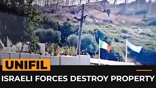 UNIFIL accuses Israeli forces of destroying its property in Lebanon  AJshorts [upl. by Bozovich]