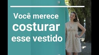 Vestido com decote v ou transpassado  passo a passo fácil para costurar em casa [upl. by Anatniuq]