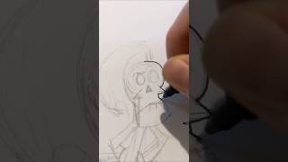 Drawing Grim for my Halloween page horror billyandmandy halowen art [upl. by Nnylakcaj]