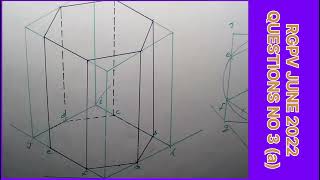 Draw the isometric view of a hexagonal prism having side of basc 25 nnm and axis 65 mm long resting [upl. by Joelle]