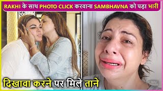 Sambhavna Seth SLAMMED for Clicking Photos With Rakhi After Her Moms Funeral [upl. by Gurango52]