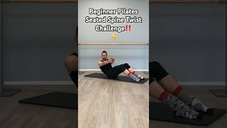 Beginner Pilates Seated Spine Twist Challenge‼️pilates pilatesworkout pilatesforbeginners [upl. by Eanom]