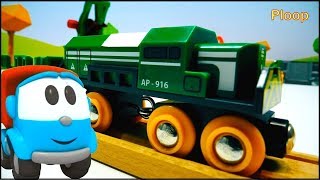 Leo the Truck  TOY TOWN TRAINS  BRIO Toys Locomotive unboxing for kids [upl. by Muhcon]